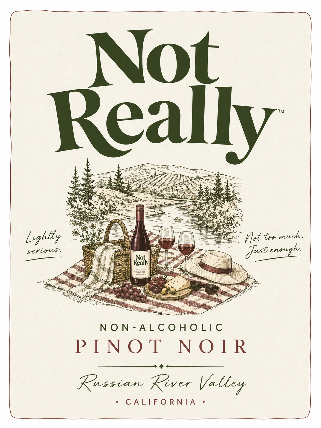 Not Really Pinot Noir label detail