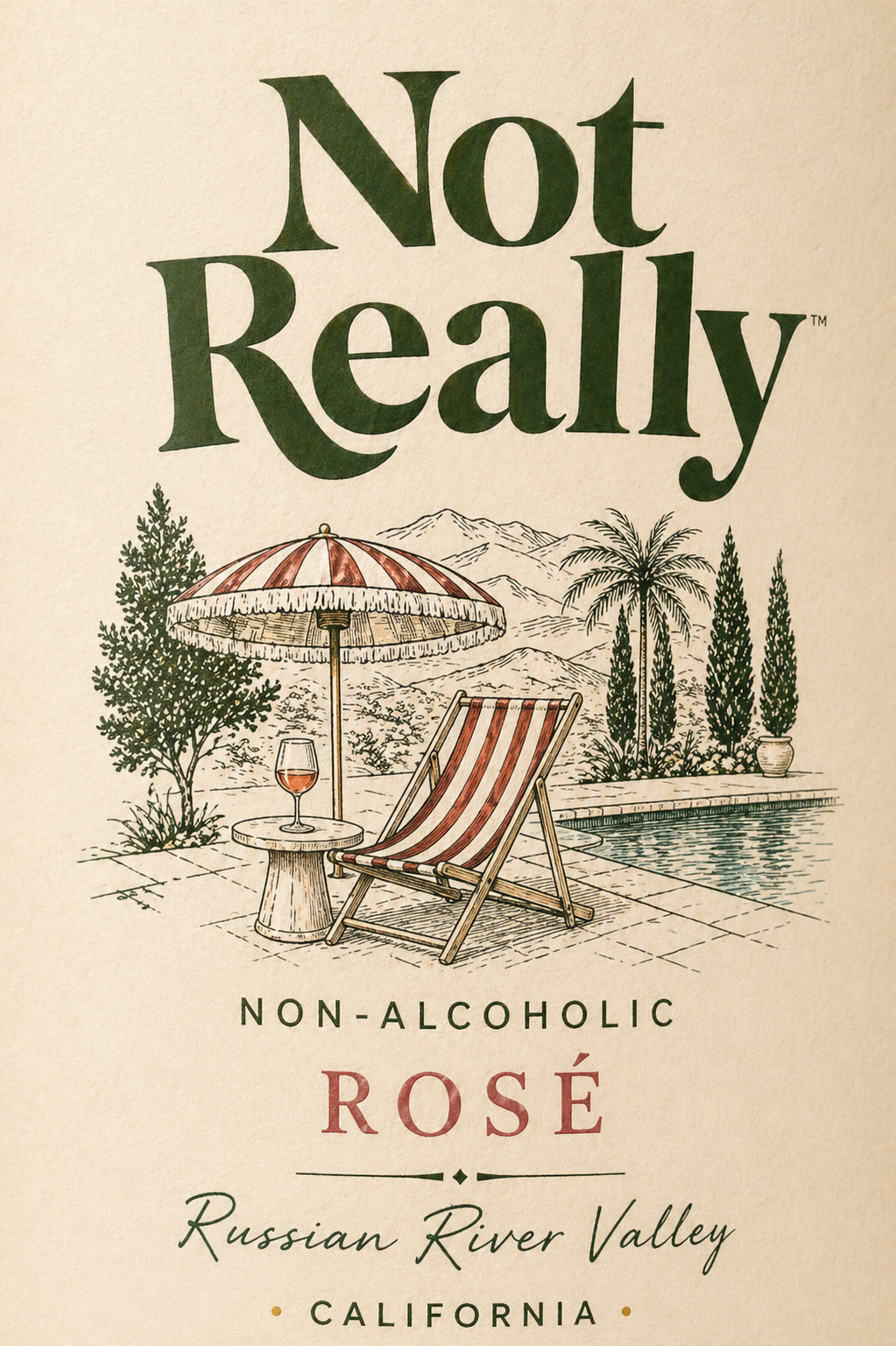 Not Really Rosé label detail